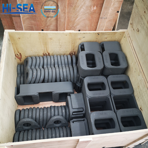 Casting process of container securing fittings